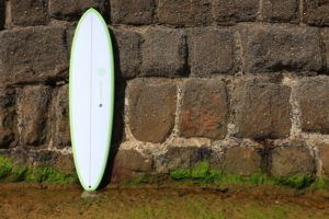 midlength rental surfboard
